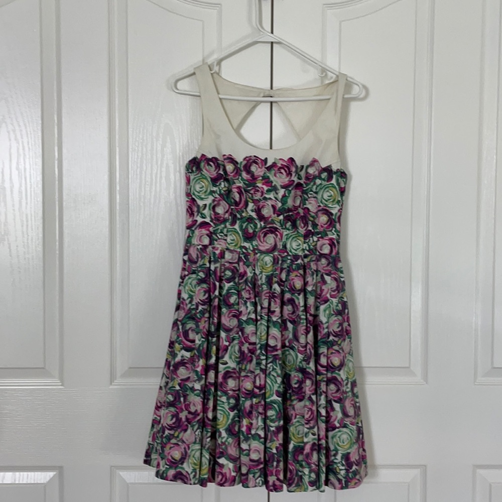 Vintage Floral dress cute style with bow sz8
